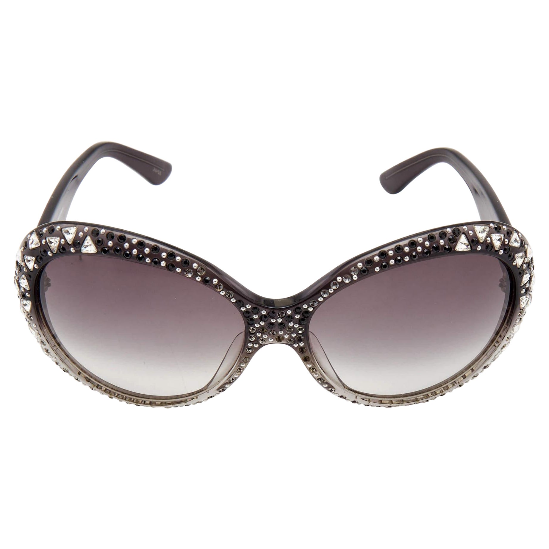 Emilio Pucci Black Gradient EP632SR Crystals Oversized Sunglasses