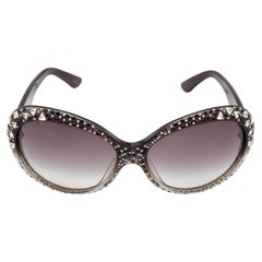 Emilio Pucci Black Gradient EP632SR Crystals Oversized Sunglasses
