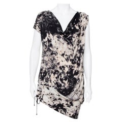 Just Cavalli Minivestido de punto con estampado abstracto multicolor y detalle de lazo M
