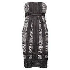 Missoni Grey Patterned Knit Strapless Dress M