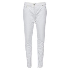 Dior White Denim Slim Fit Jeans M/Waist 32.5"