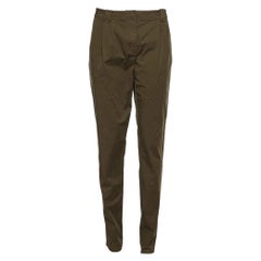 Burberry Brit - Pantalon plissé en coton vert kaki L