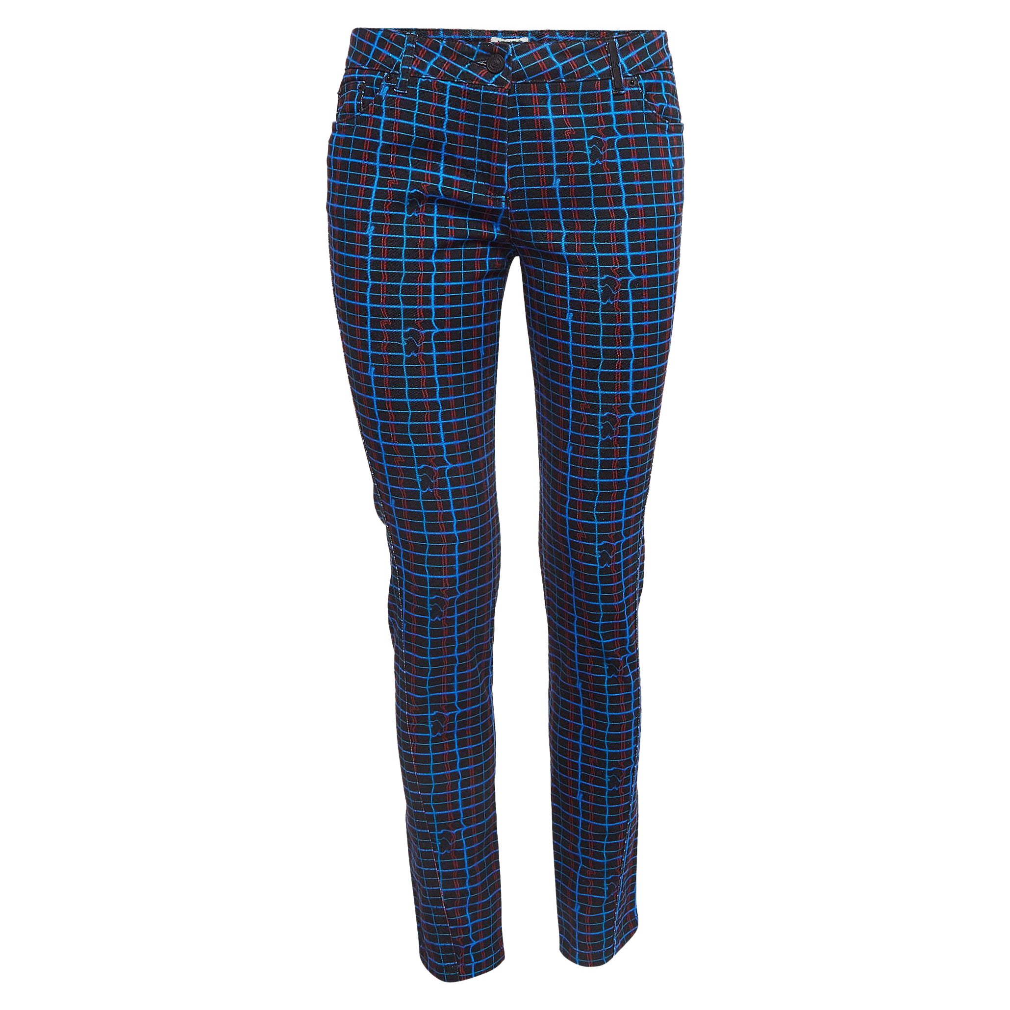 Kenzo Multicolor Print Denim Slim Fit Jeans M Waist 30" For Sale