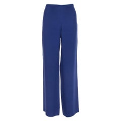 Armani Collezioni Pantalones de crepé azul oscuro M