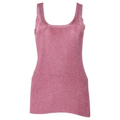 Gucci Pink Lurex Knit Tank Top XXS
