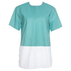 T by Alexander Wang Grünes Boxy Fit Top aus Leder S
