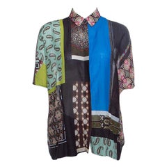 Etro Multicolor Printed Cotton Oversized Shirt M
