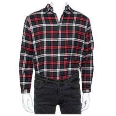 Dsquared2 Red & Grey Cotton Checked Flannel Shirt XS