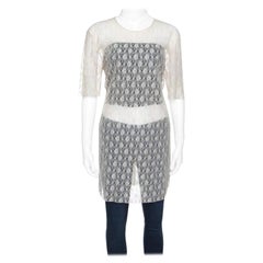 Stella McCartney Beige Jasper Rosebud Top in pizzo trasparente M. I.