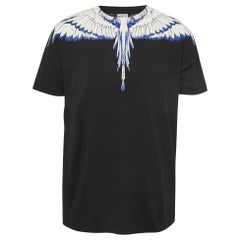 Marcelo Burlon Black Icon Wings Print Cotton Crew Neck T-Shirt L