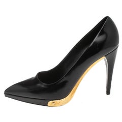 Louis Vuitton Black Leather Eyeline Pointed Toe Pumps Size 39