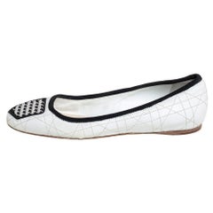 Dior White Leather Ballerina Flats Size 36.5