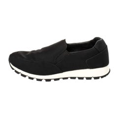 Prada Sport Black Canvas Slip On Sneakers Size 41