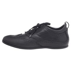Giorgio Armani Black Brogue Leather Lace Up Derby Size 44