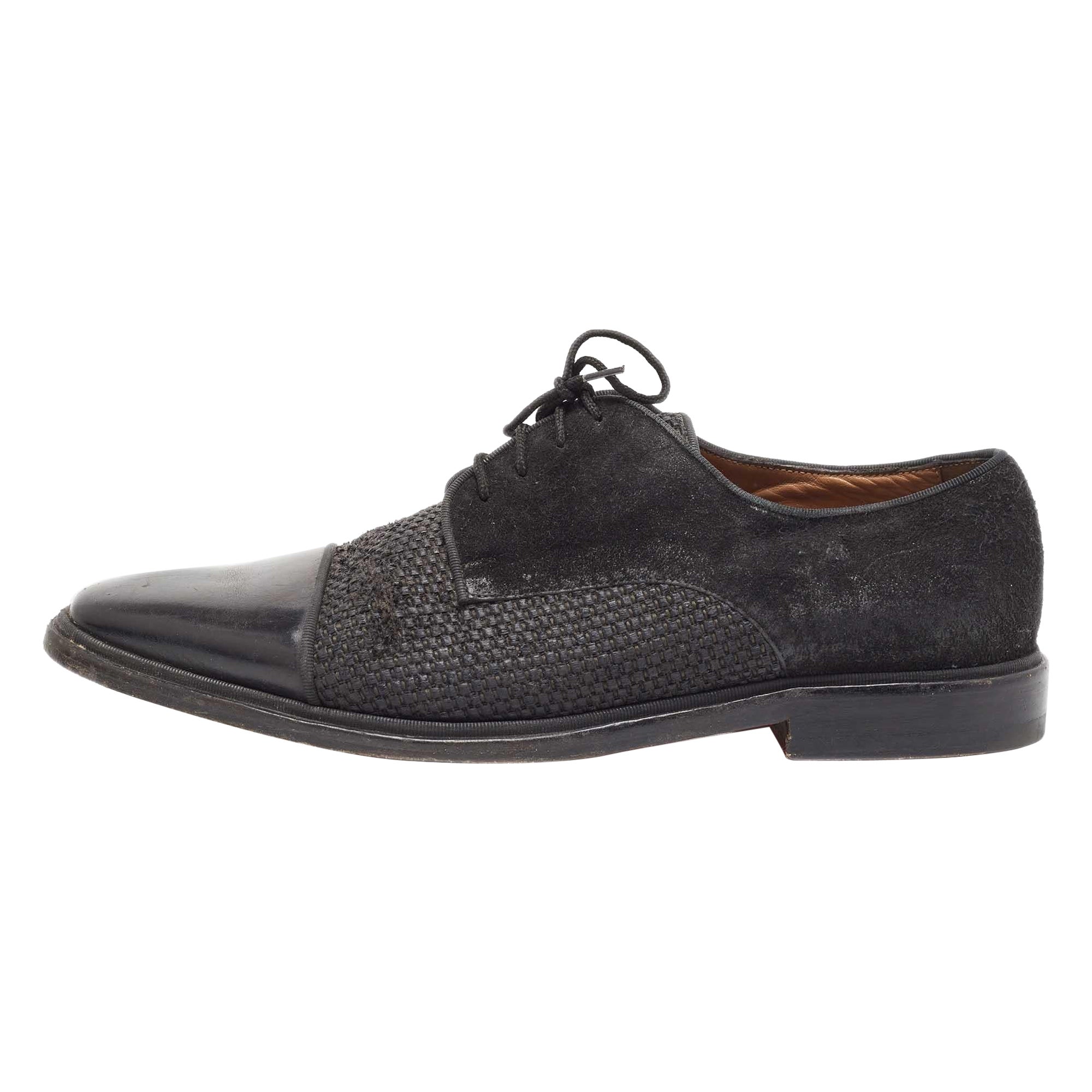 Christian Louboutin Derby en daim tressé Greggo Cap Top Taille 41 en vente