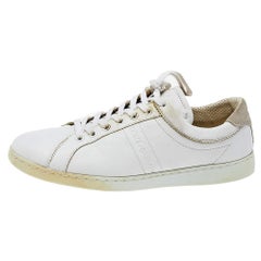 Dolce & Gabbana Zapatillas bajas de cuero blanco Talla 43