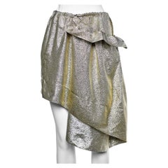 Stella McCartney Falda asimétrica Brynn fruncida en lúrex dorado M