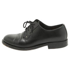 Valentino Black Leather Lace Up Derby Size 36