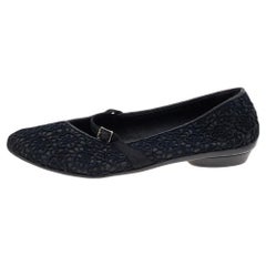 Salvatore Ferragamo Black Lace Ballet Flats Size 38.5