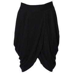 Alice + Olivia Falda drapeada de tulipán de punto negro M
