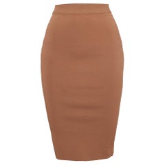 Stella McCartney Falda lápiz de punto beige oscuro S