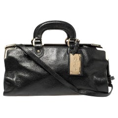 Bally schimmernde schwarze Ledertasche