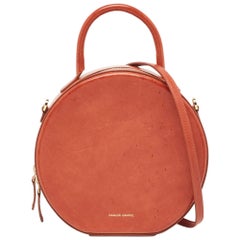 Mansur Gavriel Brown Leather Circle Crossbody Bag