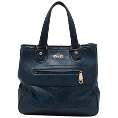 D&G Blue Leather Satchel