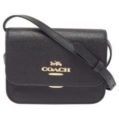 Coach Black Leather Mini Brynn Crossbody Bag