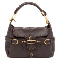 Jimmy Choo Brown Leather Tulita Shoulder Bag
