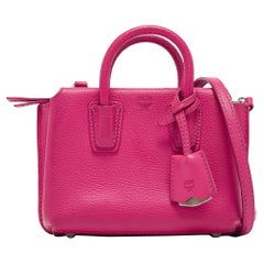 Mini Milla Tote in pelle rosa di MCM