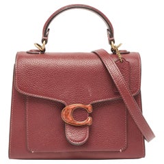 Coach Burgundy Leather Tabby Top Handle Bag
