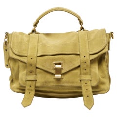 Proenza Schouler Green Suede PS1 Top Handle Bag
