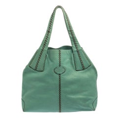 Tod's Mint Green Leather Hobo