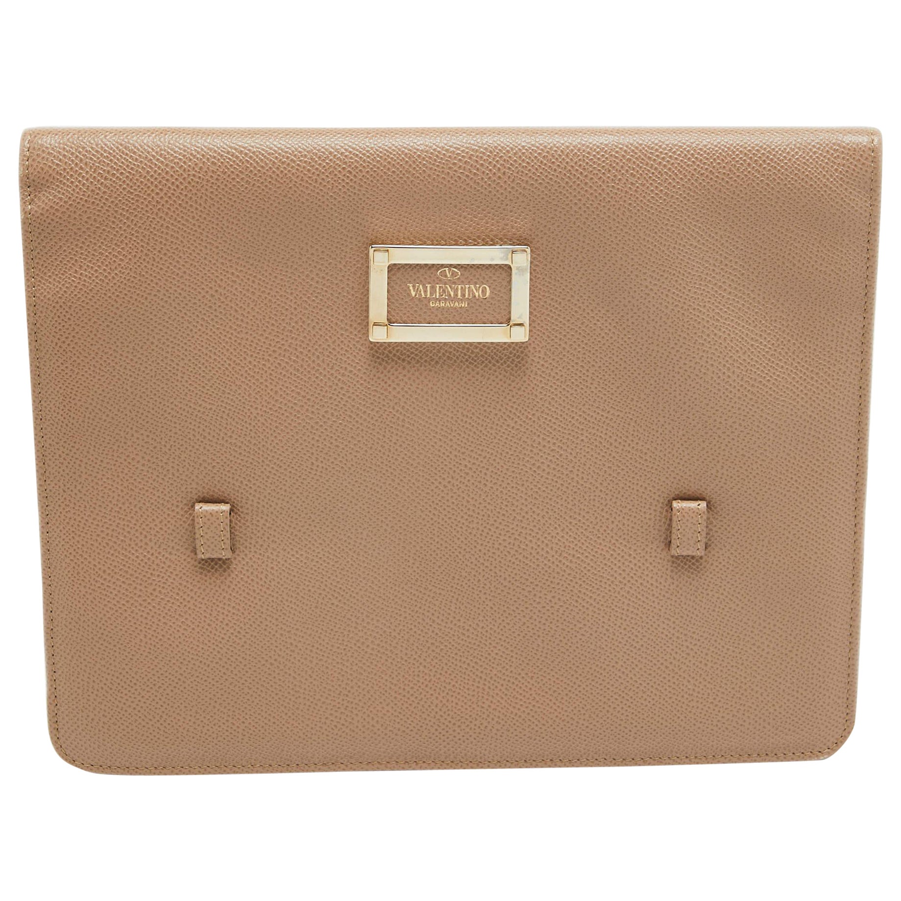 Valentino Beige Leather Flap iPad Cover