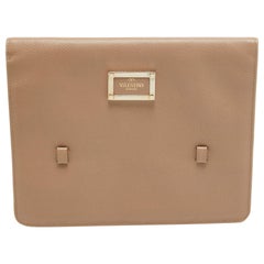 Valentino Beige Leather Flap iPad Cover
