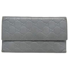 Gucci Grey Guccissima Leather Continental Wallet