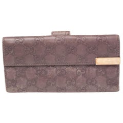 Gucci Old Rose Guccissima Leather Trademark Continental Wallet
