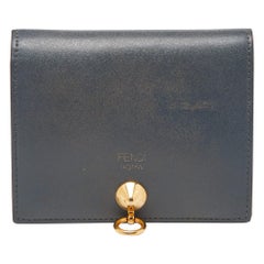 Fendi Grey Leather By The Way Bifold Wallet