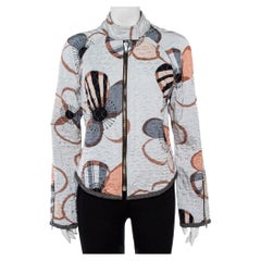 Emporio Armani Mehrfarbige gesteppte Jacke mit Blumendruck, L
