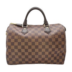Louis Vuitton Damier Ebene Speedy 30 Satchel