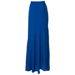 Jupe longue Class Cavalli en crêpe bleu L
