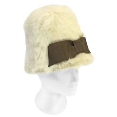 1960s Christian Dior Miss Dior Angora Mod Cloche Hat 3