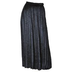 Yves Saint Laurent Crushed Velvet Pleated Skirt 4