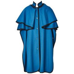 Yves Saint Laurent Peacock Blue Gendarme Cape