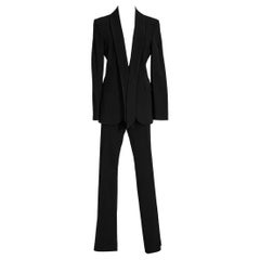 Traje de chaqueta y pantalón negro VALENTINO de los años 90
