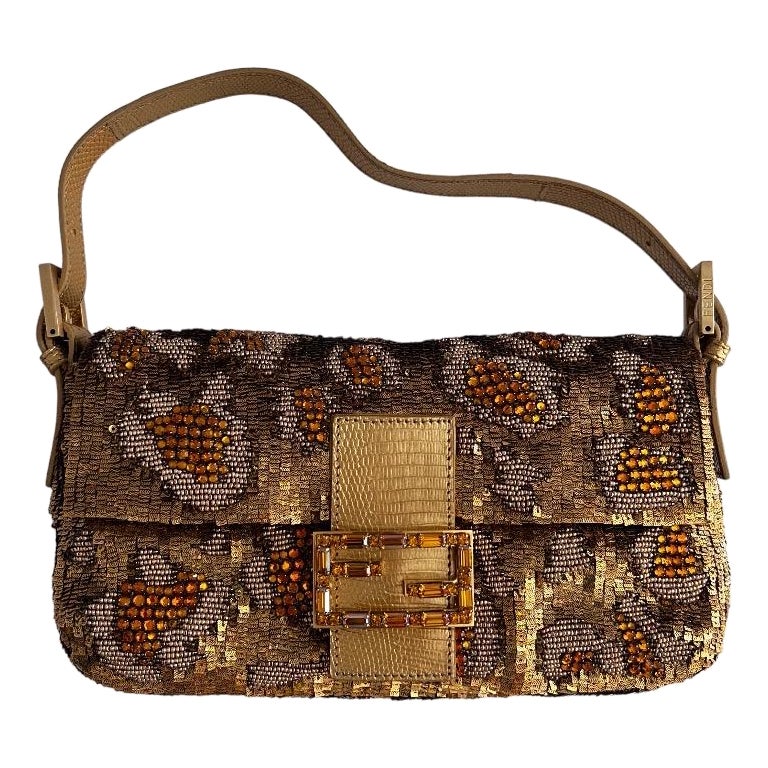 Fendi gold grape sequin baguette at 1stDibs