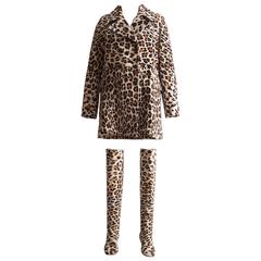 Alaia pony hair leopard print coat and boots ensemble 3