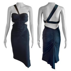 Tom Ford for Gucci A/I 2003 Vestito nero con bustier e reggiseno ritagliato