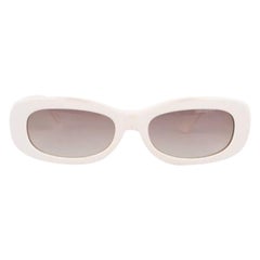 Chanel Weiße Sonnenbrille mit getönten Gläsern